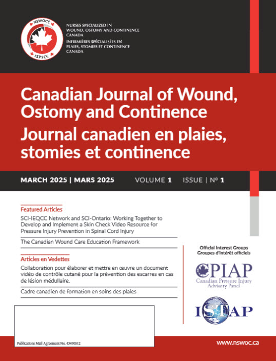 Canadian Journal of Wound, Ostomy and Continence Volume 1 Issue 1 Cover Image