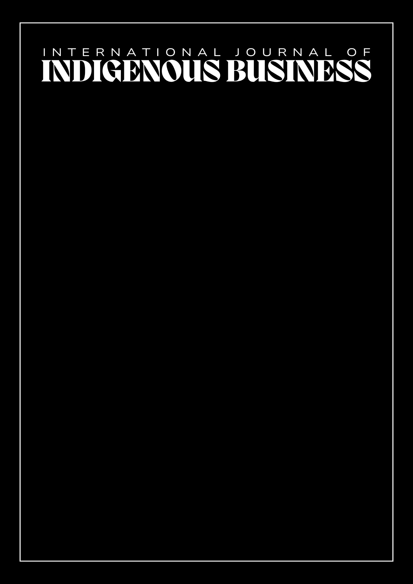 IJIB cover image